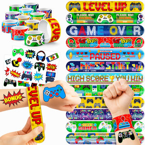 Cherisnowy tatuajes temporales gamers, colores vivos para animar la fiesta.