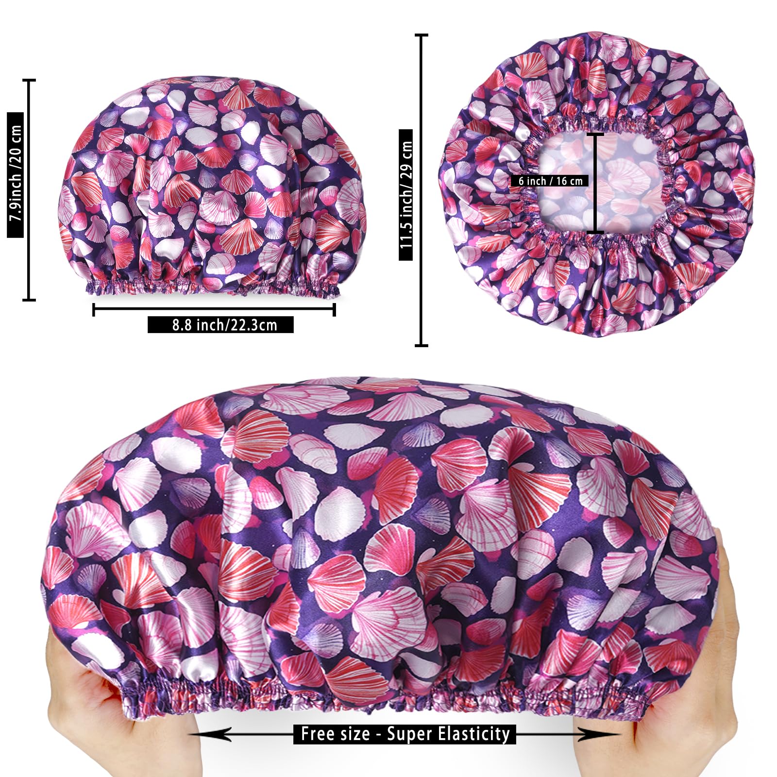 Conjunto CHFONG de 4 capuchas con diseños vivos para combinar