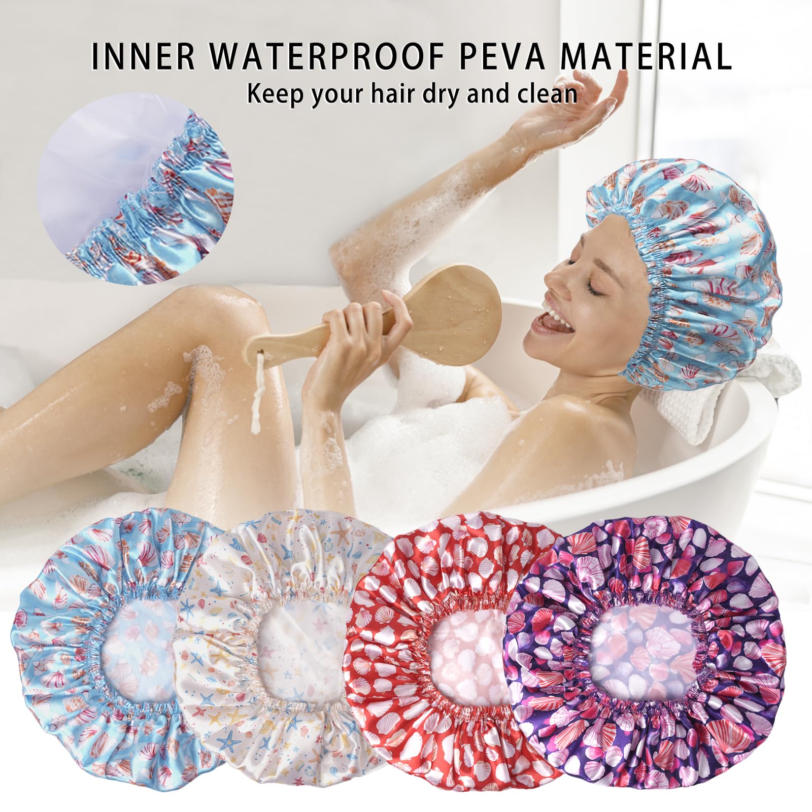 Protección del cabello CHFONG en ducha gracias a su capa impermeable