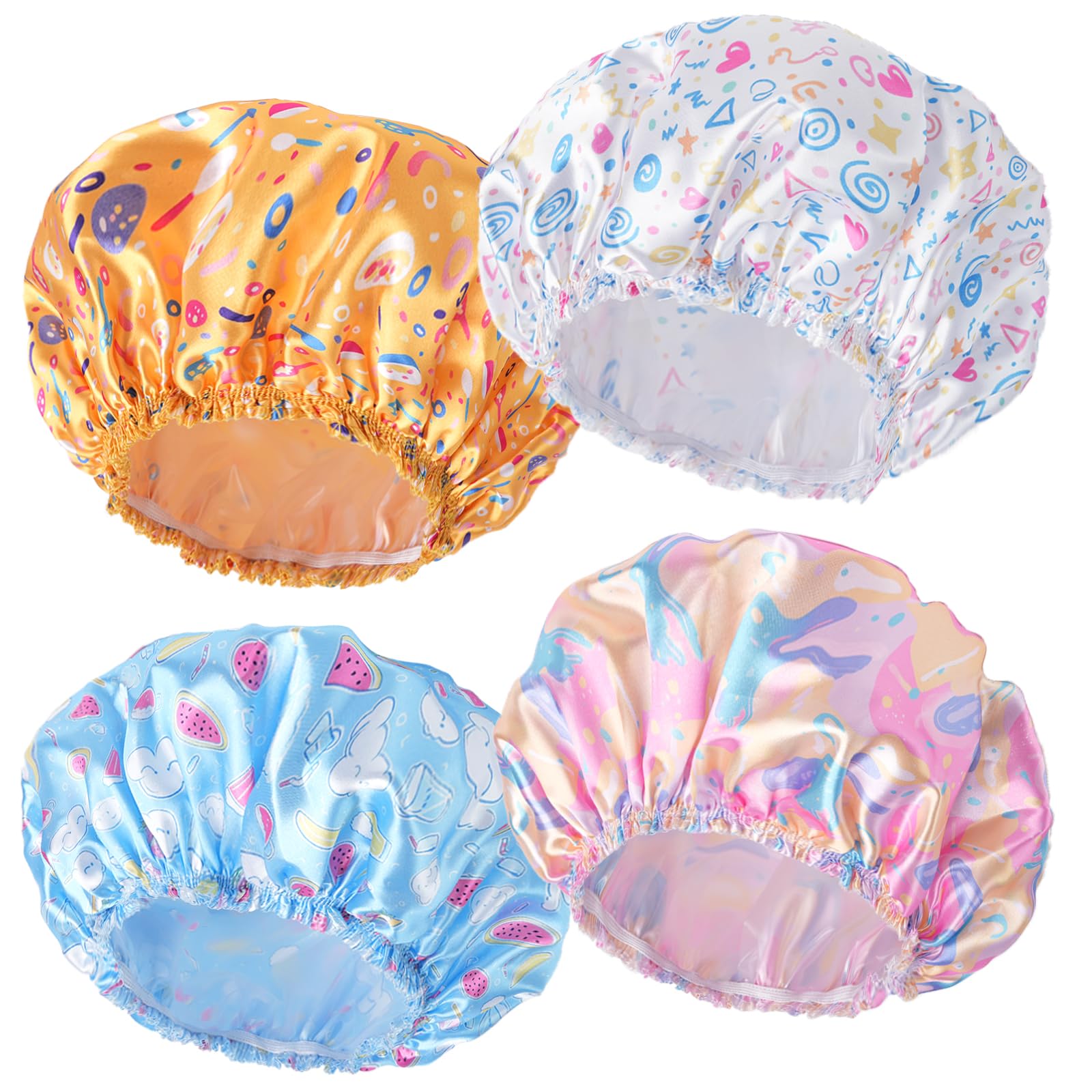Gorra CHFONG con patrón sandía protege el cabello durante la ducha