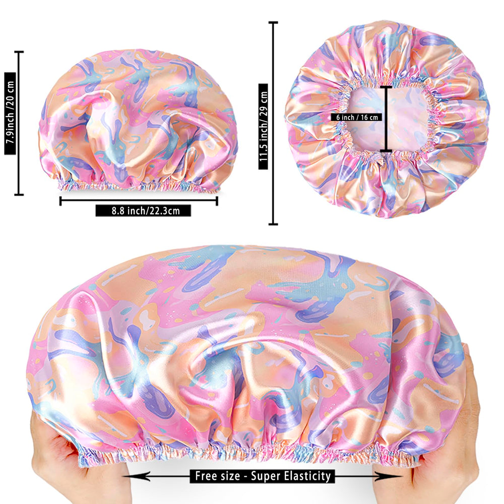 Gorra de baño CHFONG patrón sandía cómodo ajuste sin marcas elásticas