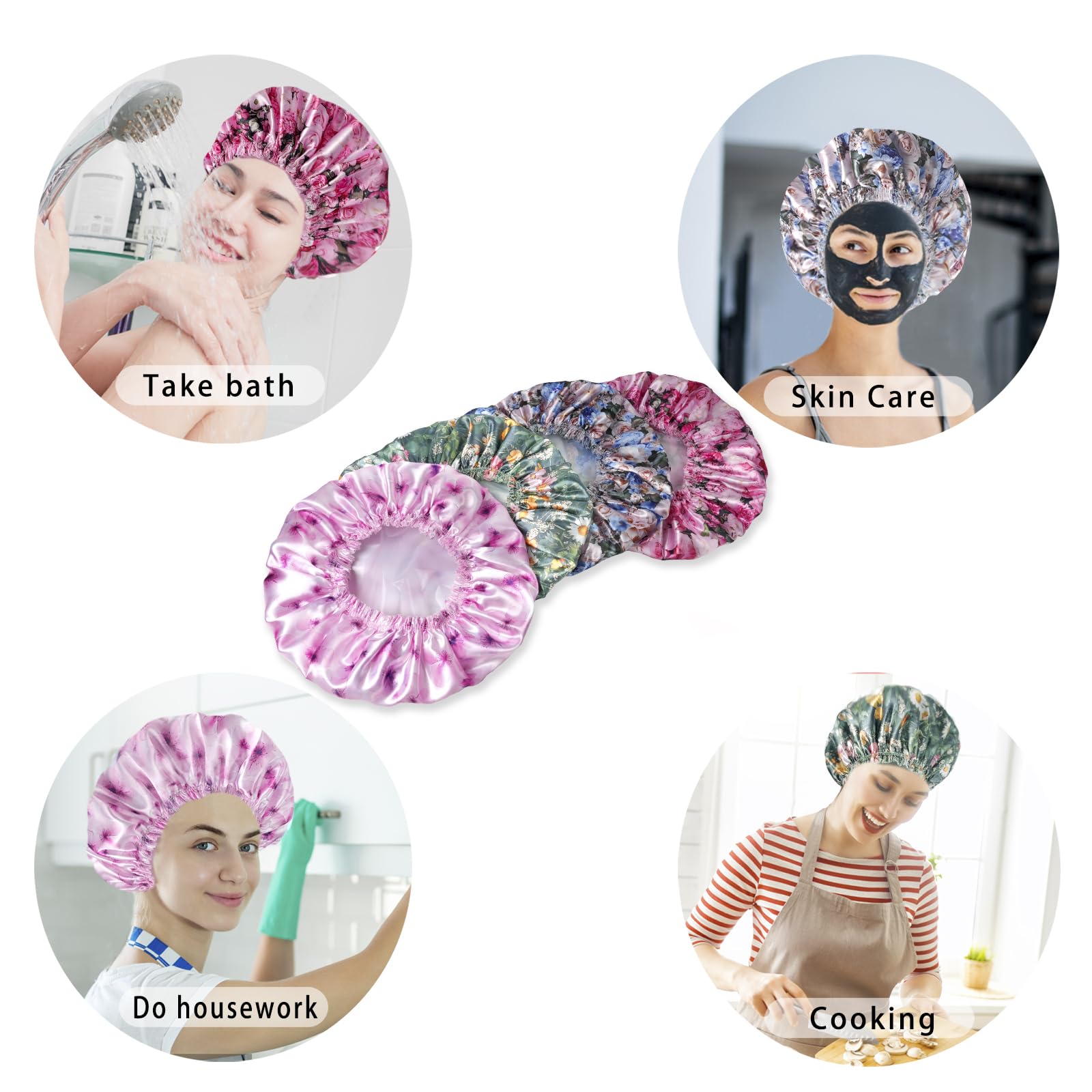 Gorra impermeable CHFONG mantiene el cabello seco con ajuste cómodo.