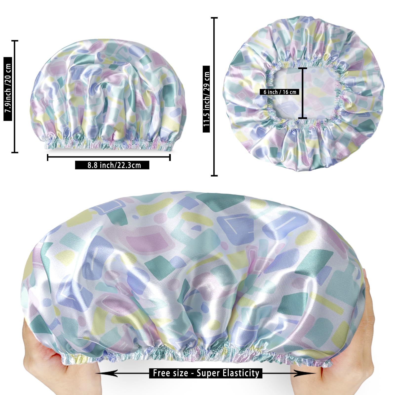 CHFONG gorro de ducha estampado violeta; añade color y protección
