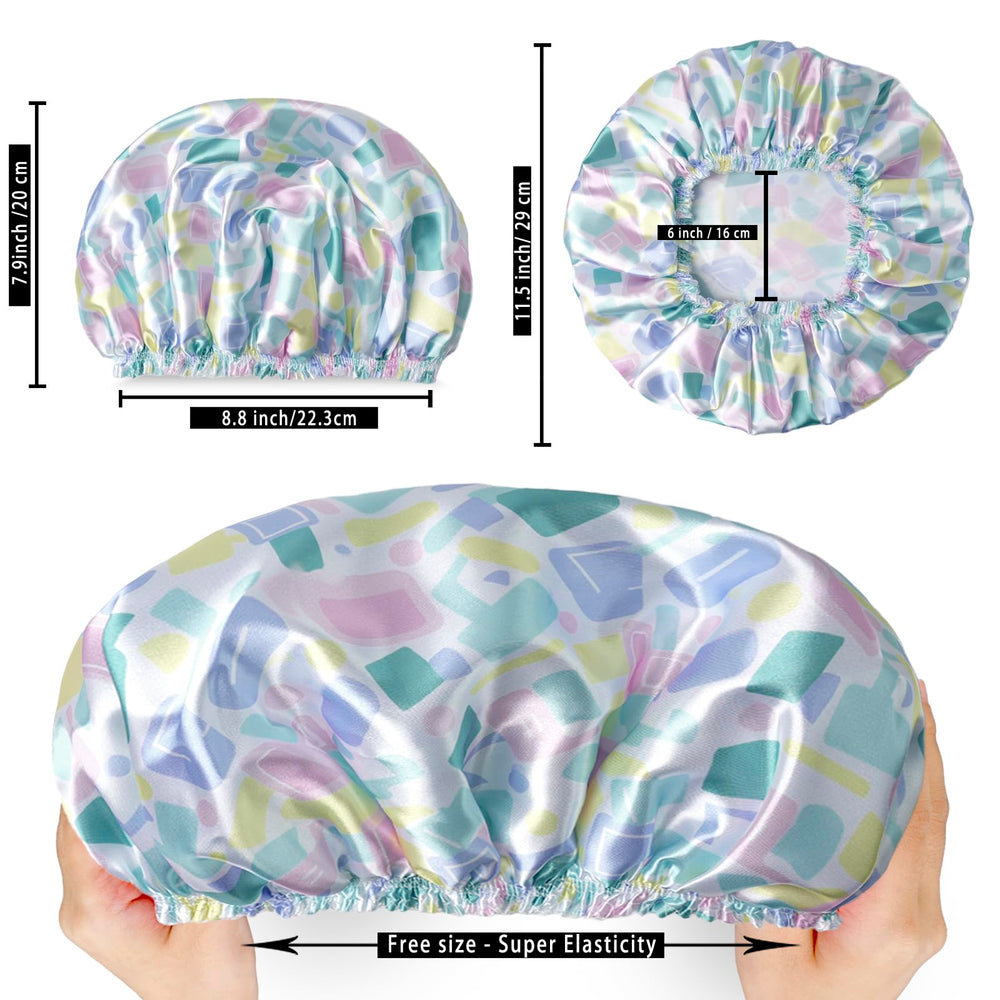CHFONG gorro de ducha estampado violeta; añade color y protección