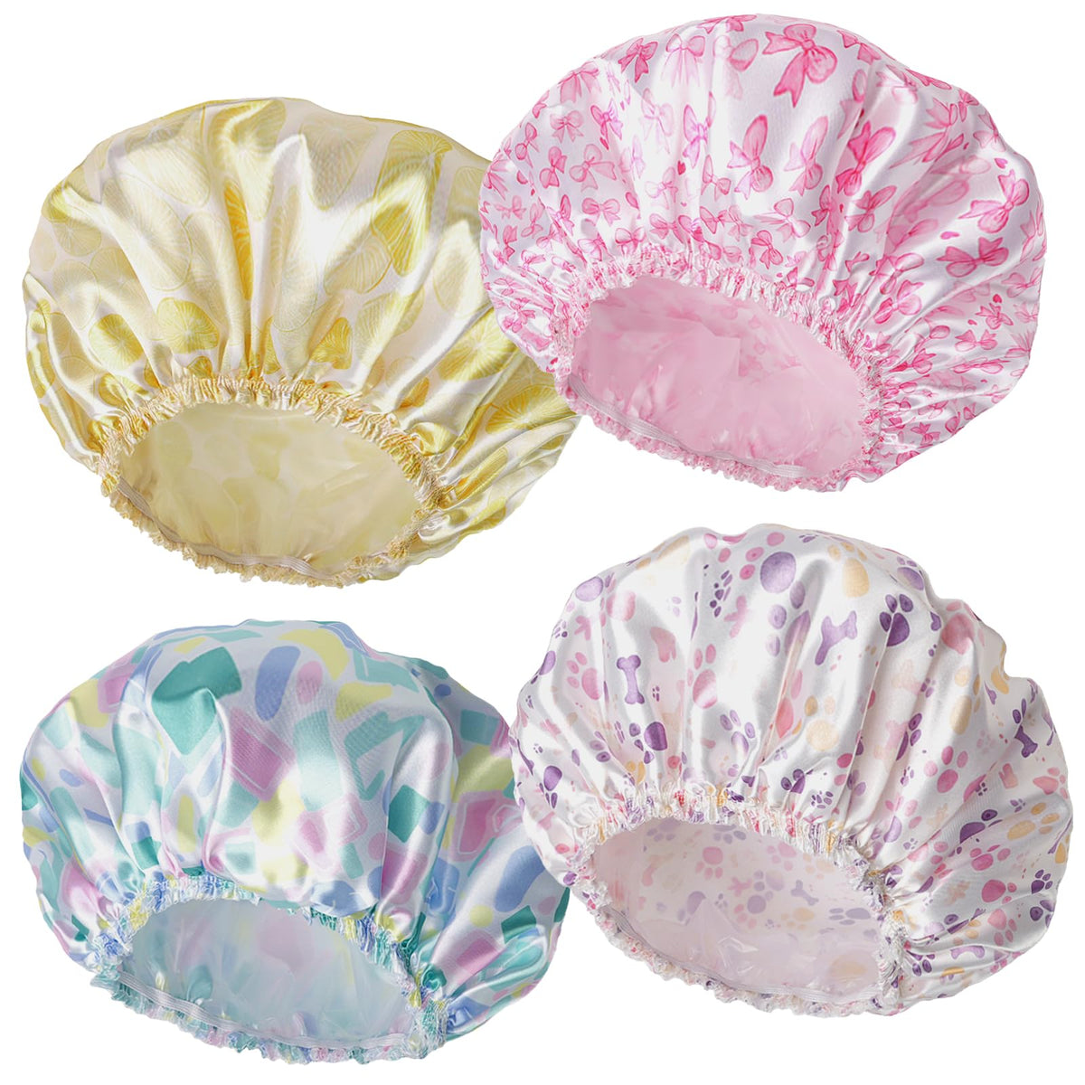 CHFONG gorro de ducha con lazo; protege el cabello durante la ducha