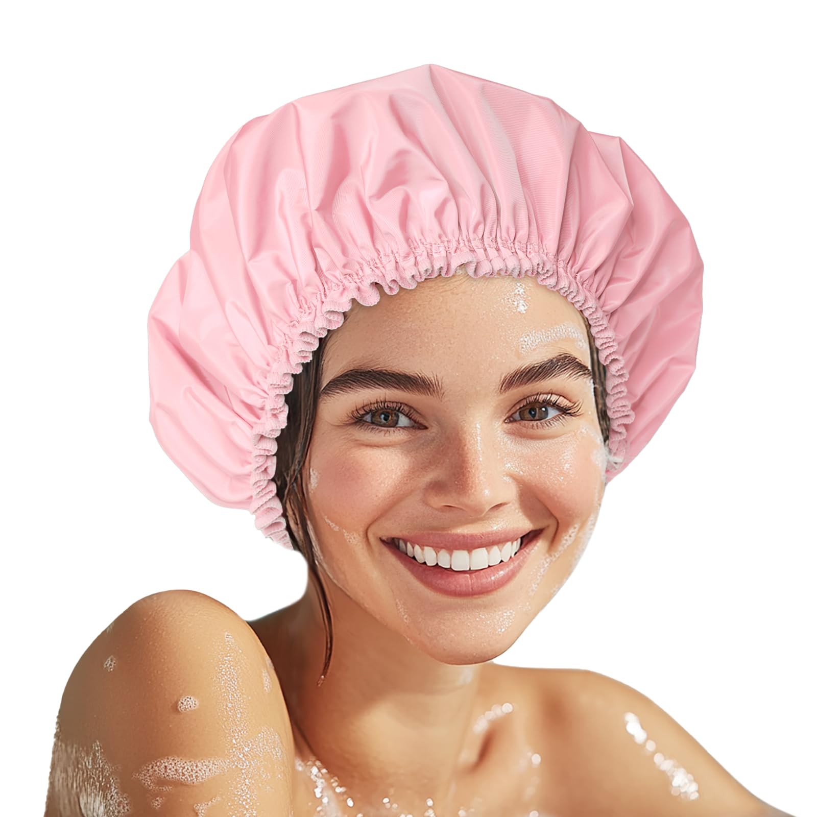 Gorro CHFONG doble capa para dama protege el cabello durante la ducha.
