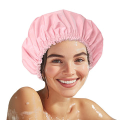 Gorro CHFONG doble capa para dama protege el cabello durante la ducha.