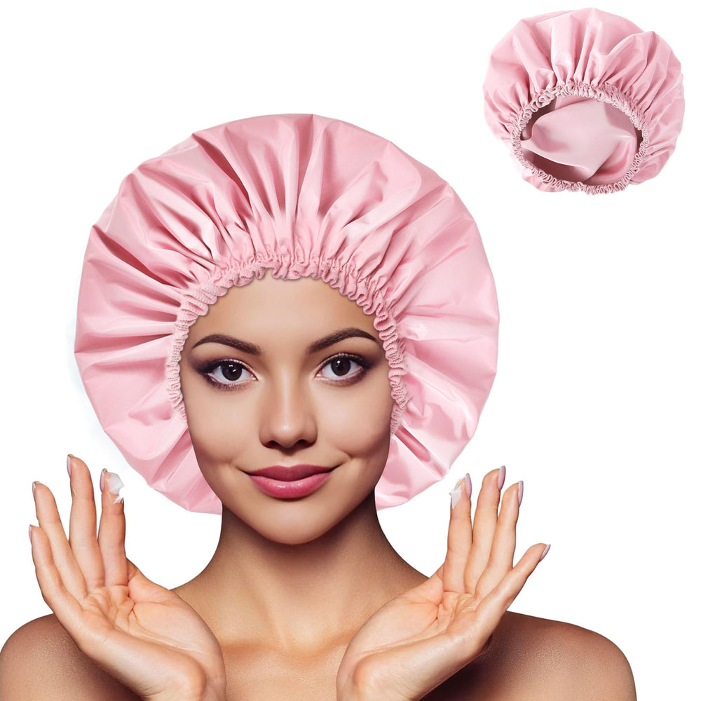 Gorro CHFONG de ducha en rosa, cómodo y sin marcas para uso diario.