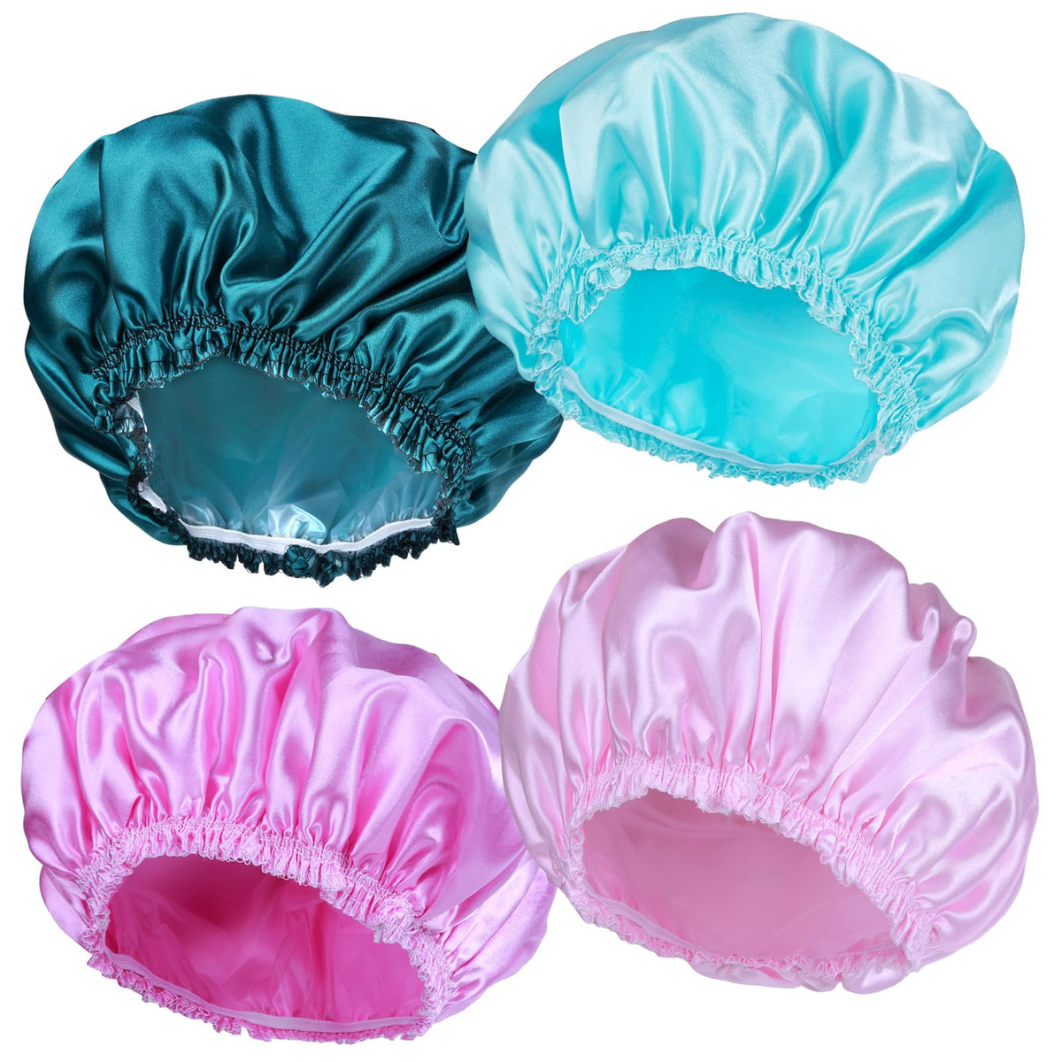 Gorro de ducha CHFONG con elástico y 4 colores, ideal para evitar salpicaduras