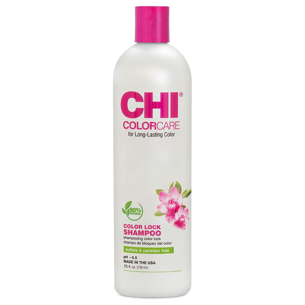 CHI ColorCare: botella con bloqueo de color para cabello teñido y vibrante.