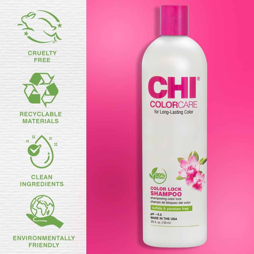 CHI ColorCare: fórmula libre de sulfatos y parabenos, sin crueldad.