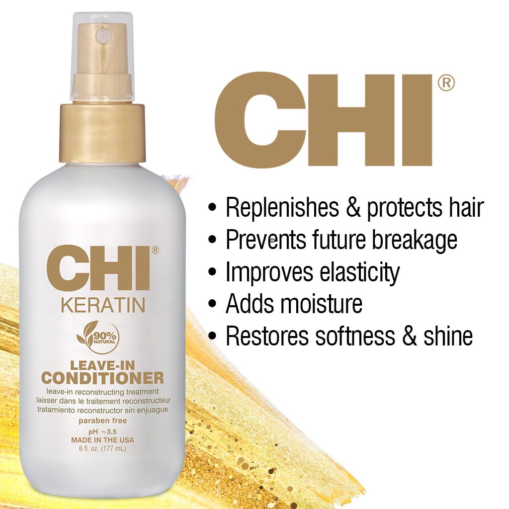 CHI Keratin para cuidado diario, cabello suave y manejable.