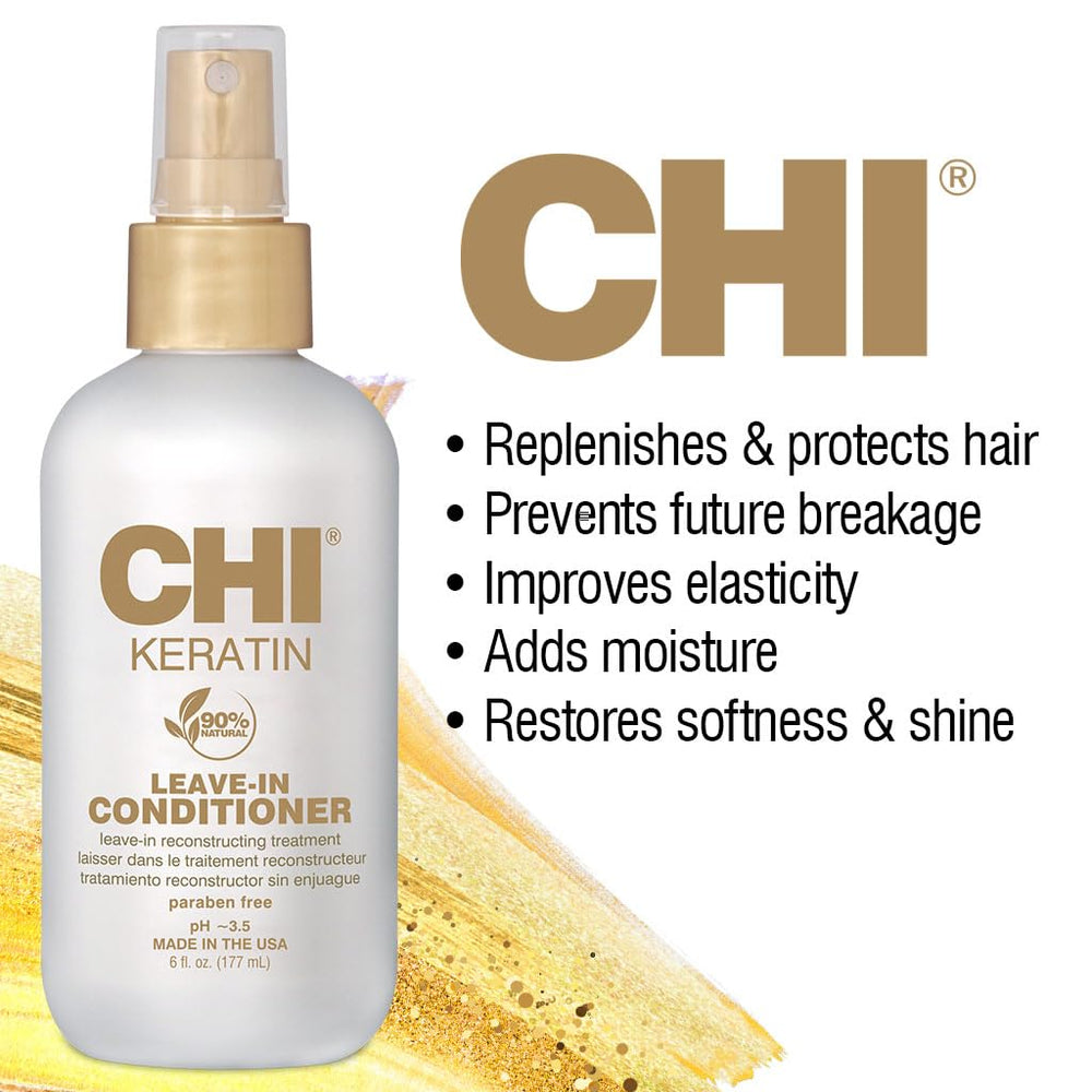 CHI Keratin para cuidado diario, cabello suave y manejable.