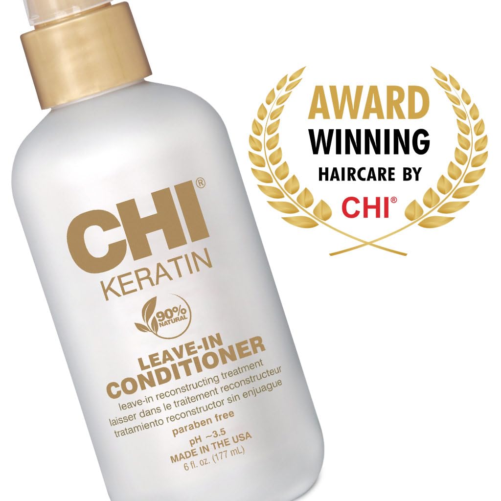 CHI Keratin enfocado a cabellos dañados, textura sedosa.