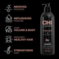 CHI Espuma lujosa que deja cabello limpio y sedoso.