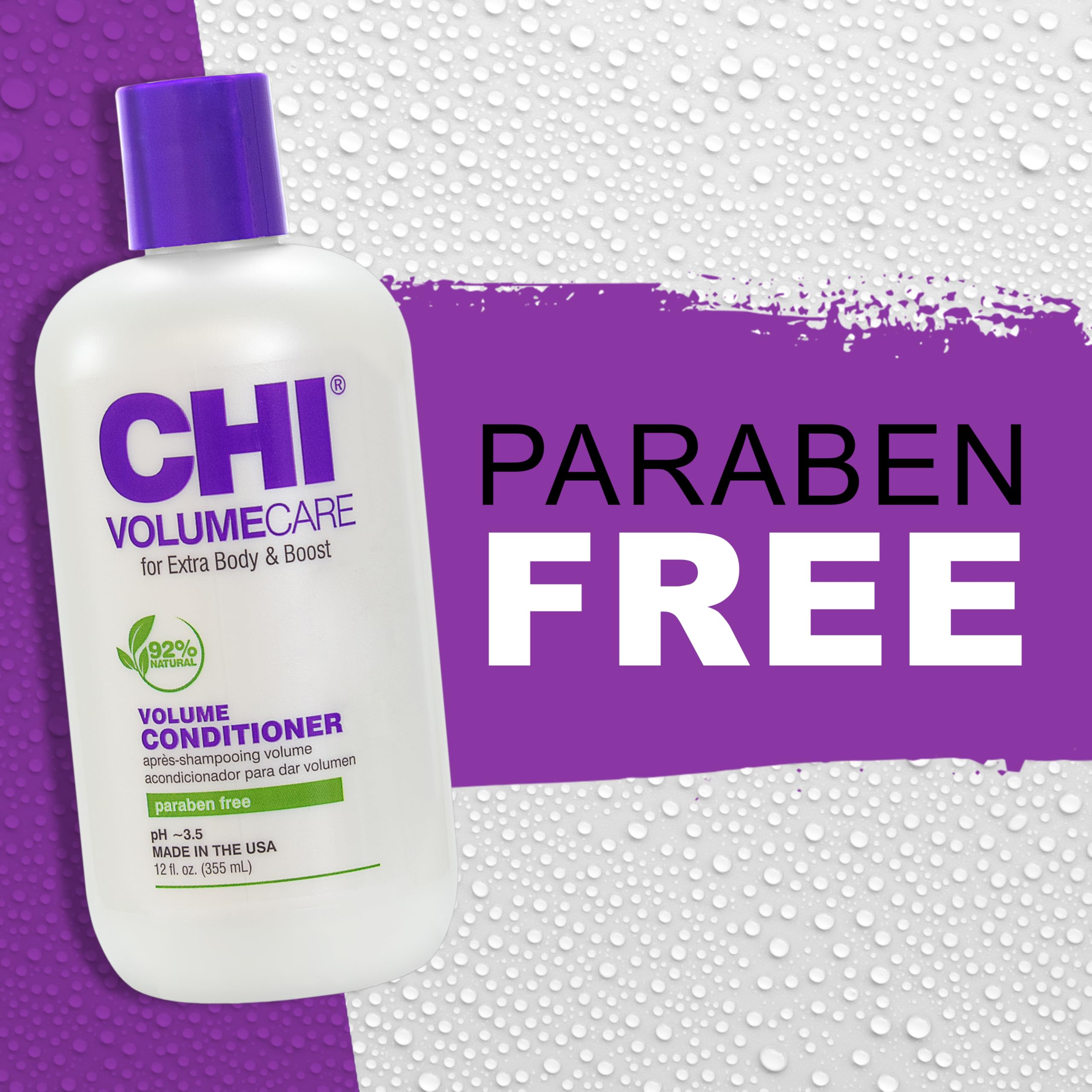 CHI VolumeCare Acondicionador: realza el brillo para cada hebra.