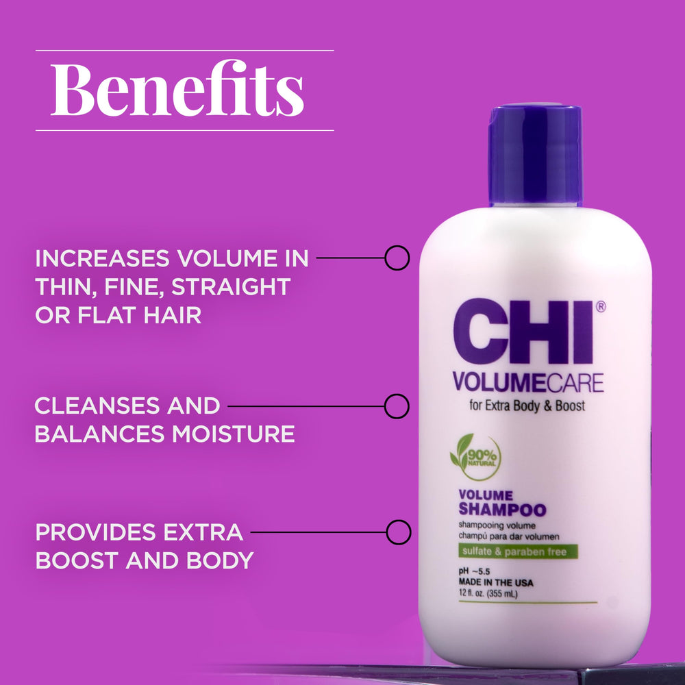 CHI VolumeCare shampoo textura: deja cabello suave y manejable para peinados ligeros