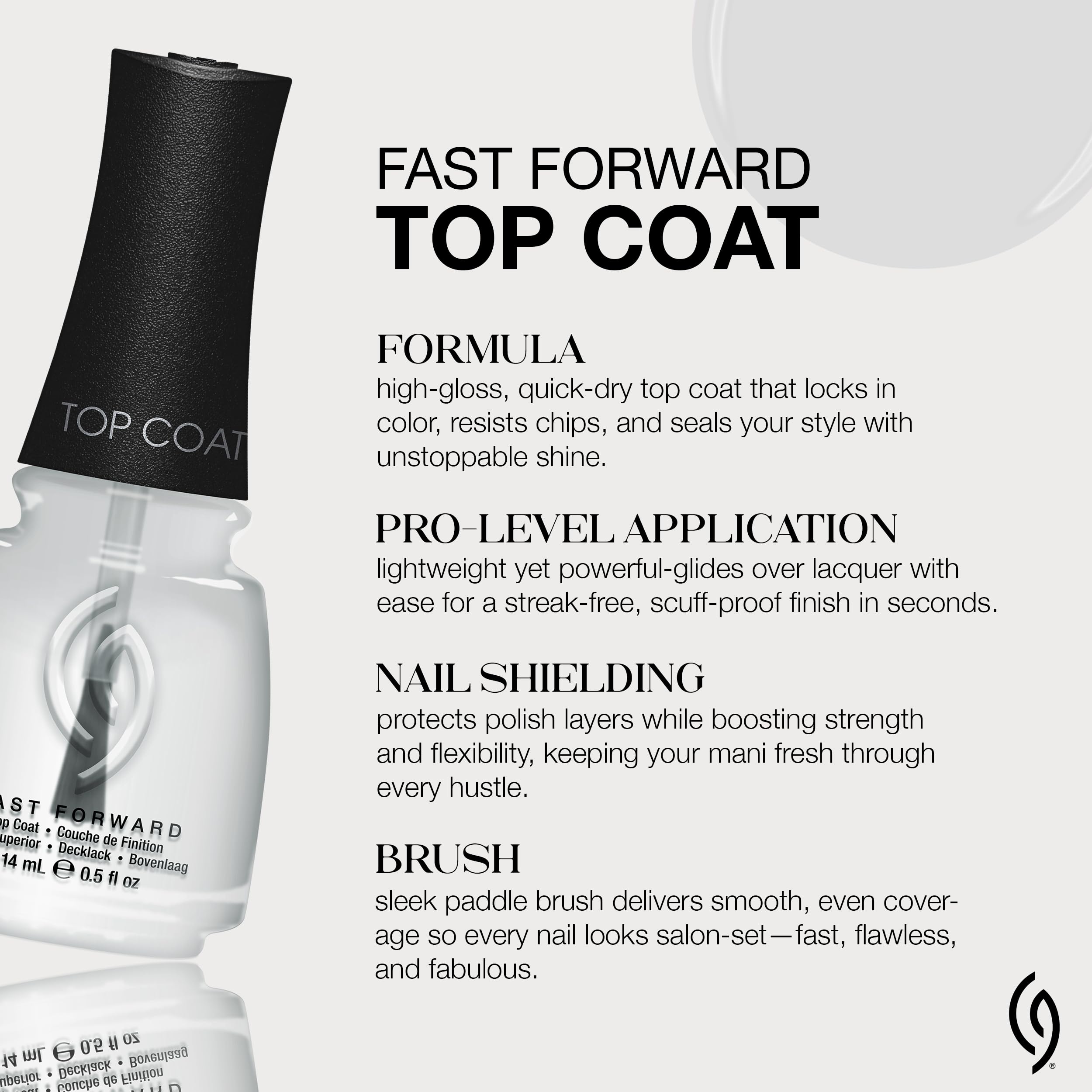 China Glaze CG Fast Forward: duración de 6 días para manicuras duraderas.