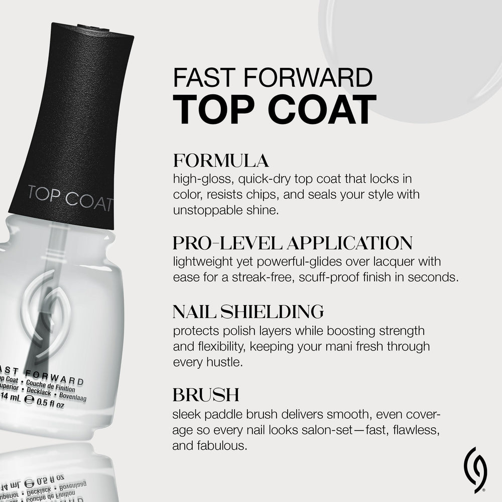 China Glaze CG Fast Forward: duración de 6 días para manicuras duraderas.