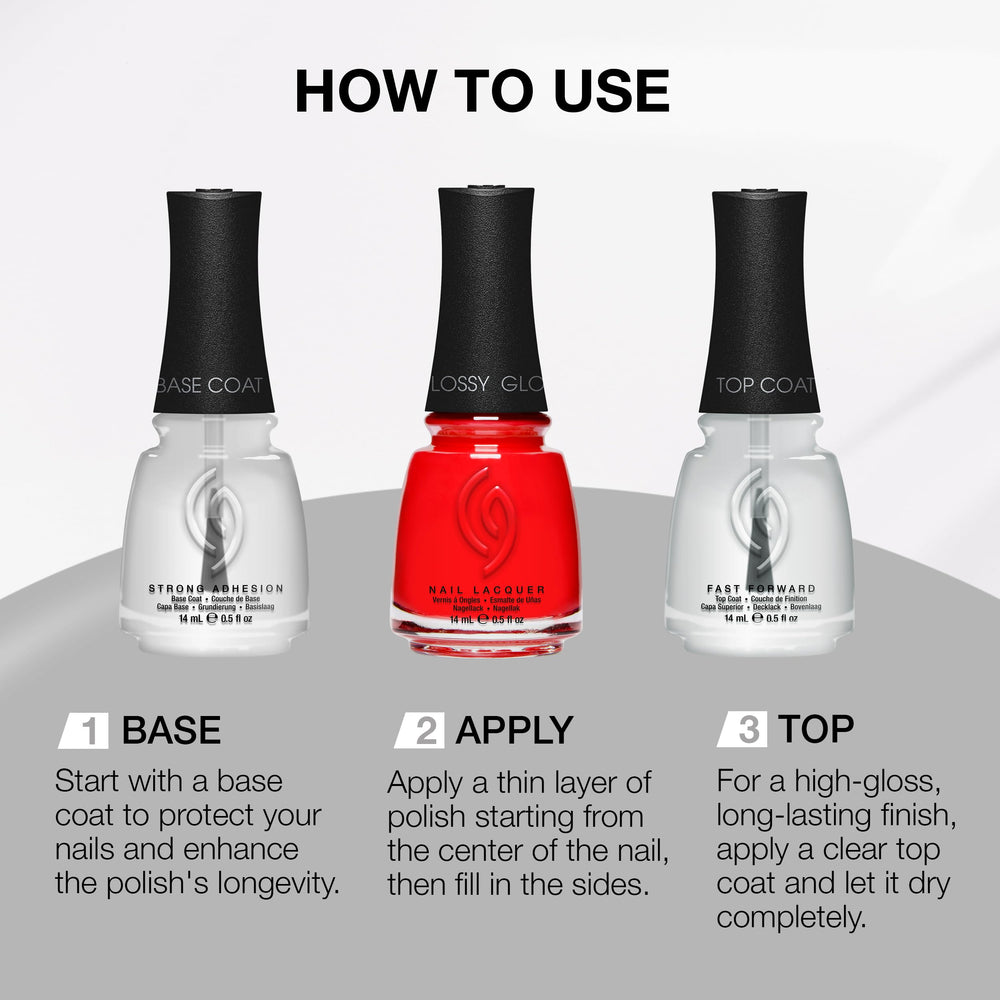 China Glaze CG Fast Forward: protección contra arañazos para uñas más resistentes.