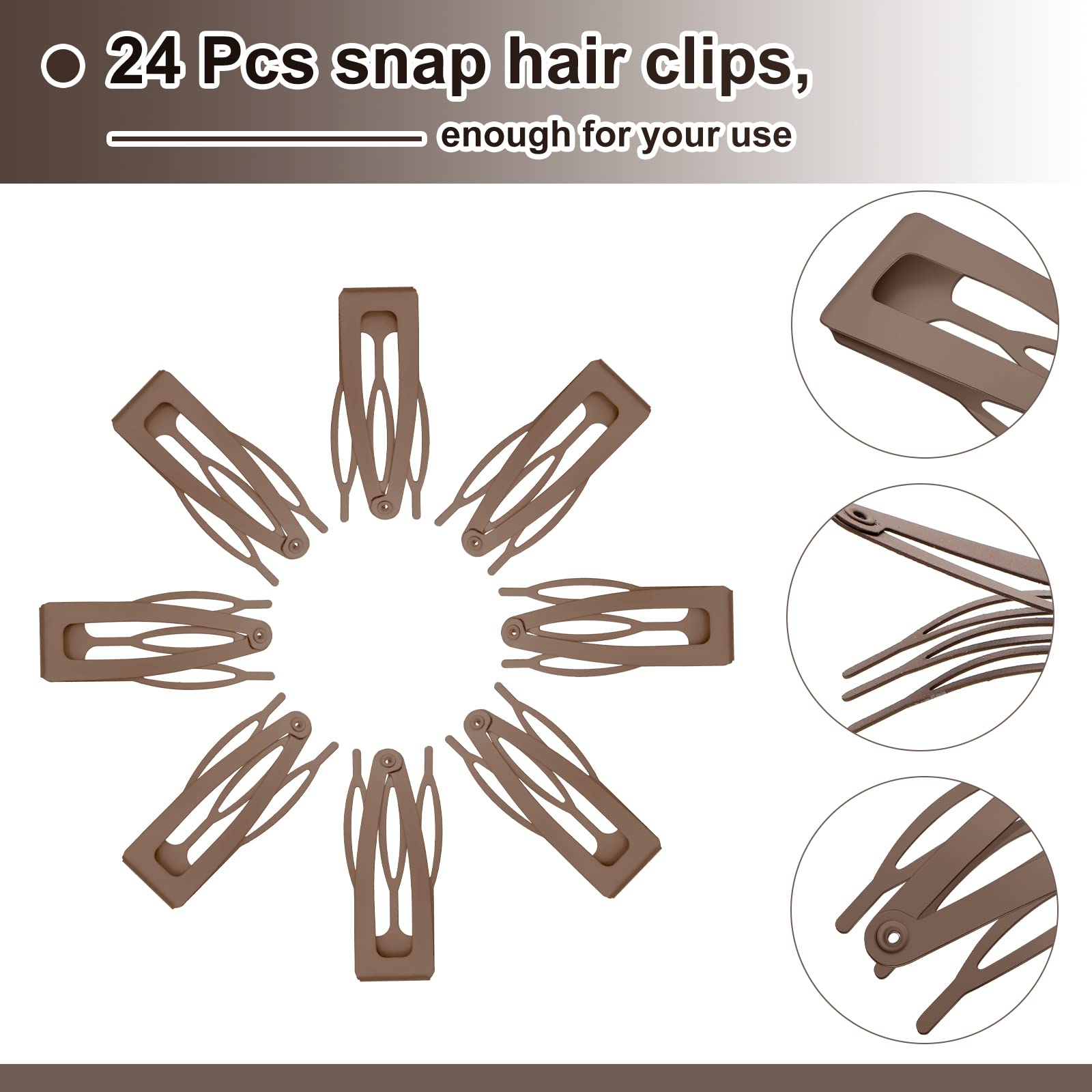 Chinco clip de pelo con doble agarre y dientes de pelo, para cualquier estilo