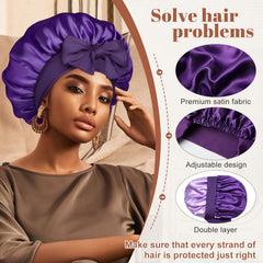 CHLINS bonete satin usos versatiles para spa, maquillaje y cuidados nocturnos