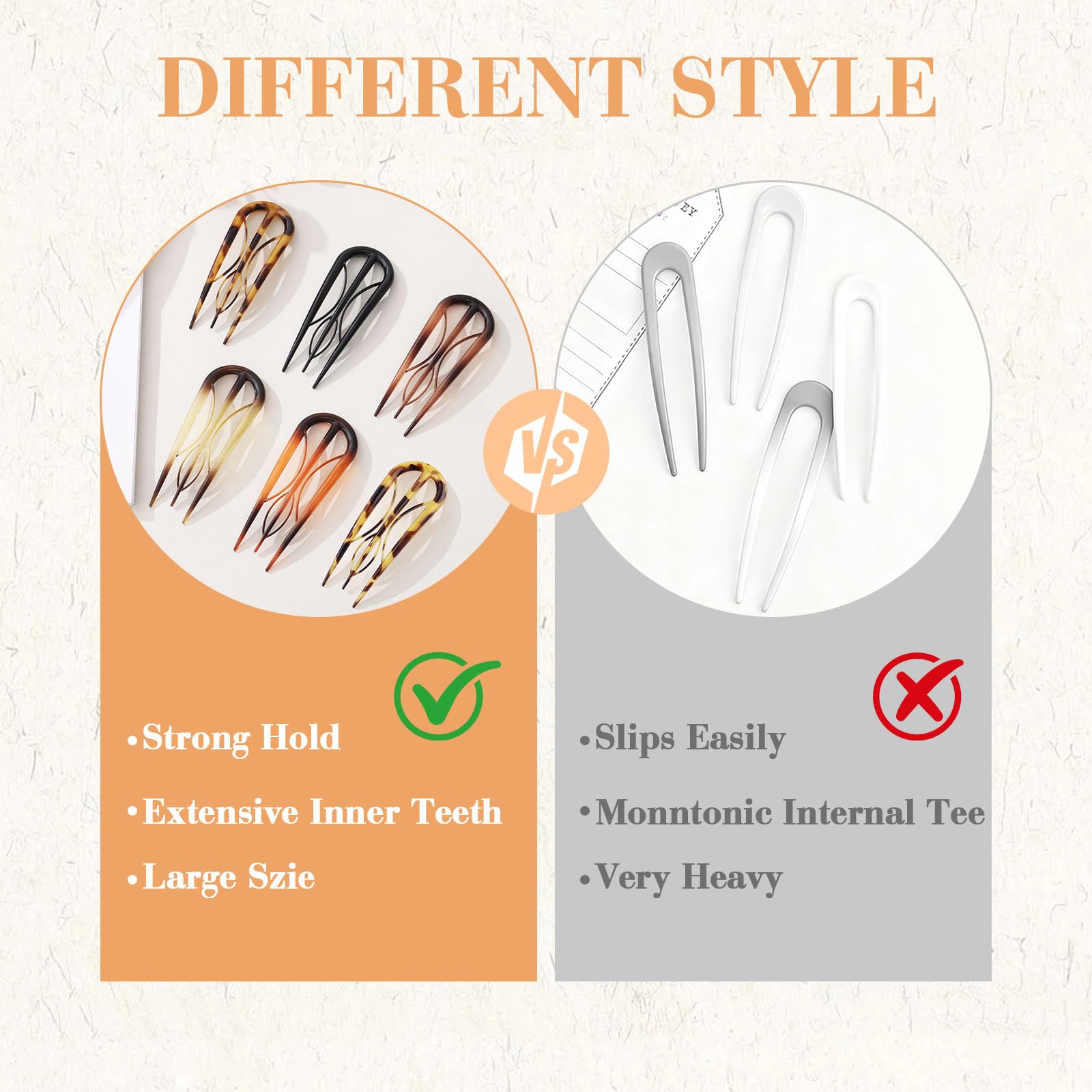 CHLINS pinzas de acrílico cristal claro ofrecen estilo duradero y combinación perfecta con cualquier color de cabello.