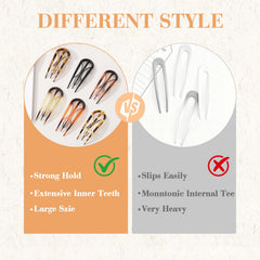 CHLINS pinzas de acrílico cristal claro ofrecen estilo duradero y combinación perfecta con cualquier color de cabello.