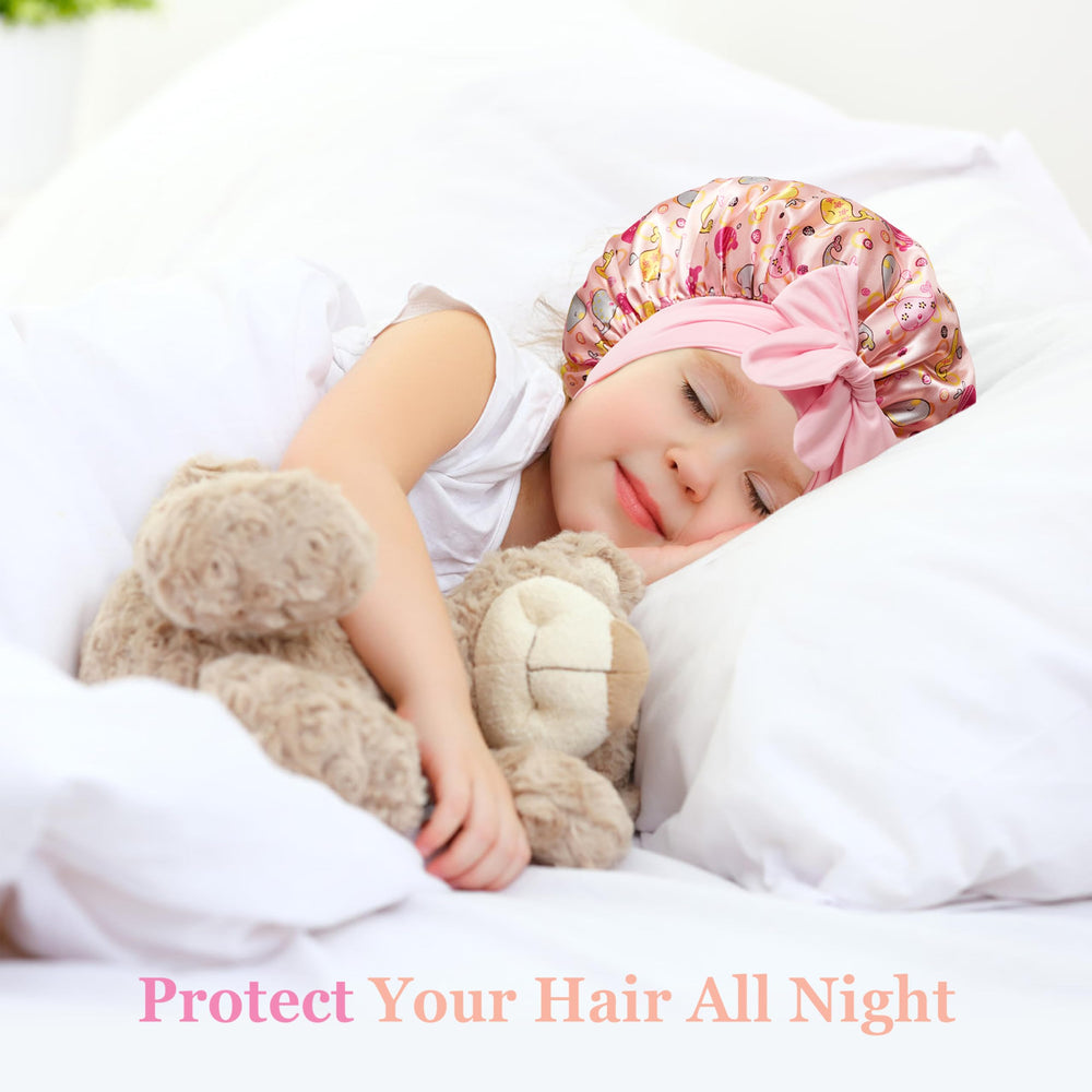 Protege rizos con el bonete de choshion para dormir.