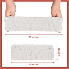 Cinta elástica blanca de Chuangdi para maquillaje, evita que el cabello estorbe durante la rutina facial.