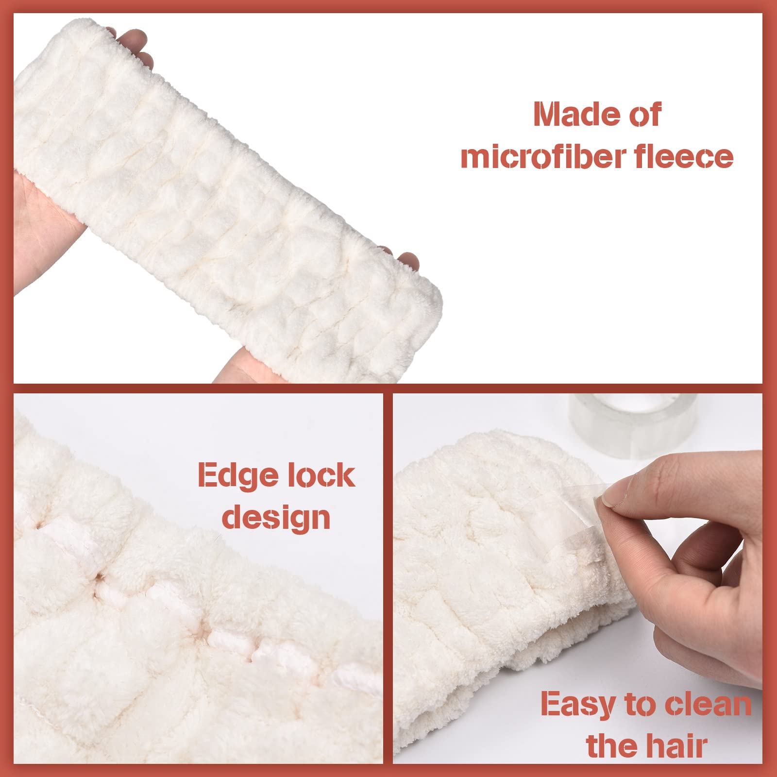 Cinta blanca de Chuangdi para lavado facial, suave y absorbente para secar la piel sin rozar.
