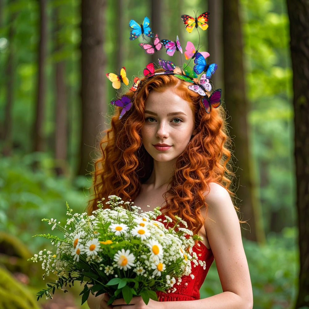Diadema CIATBYYJ para fiesta temática con mariposas.