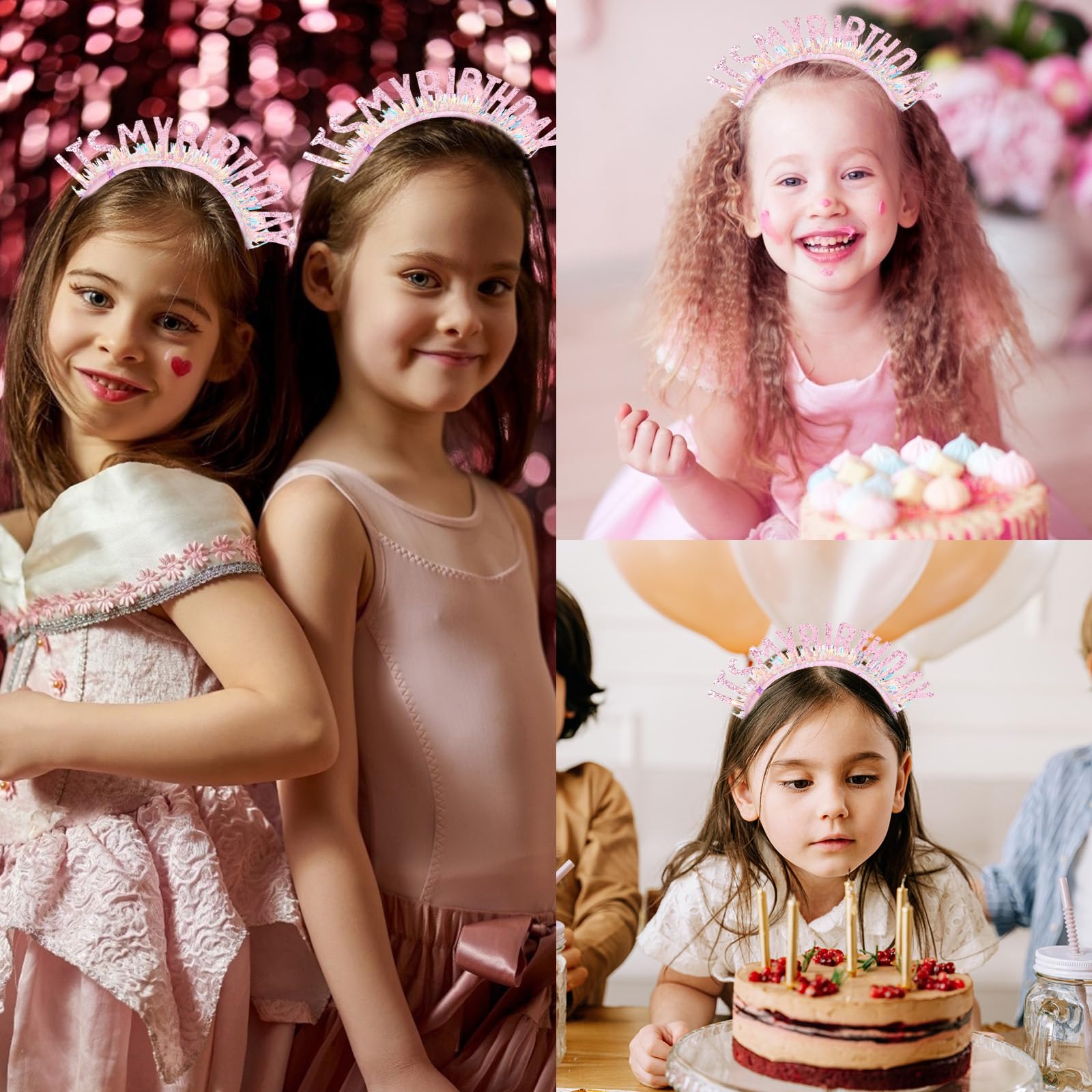 Accesorio de fiesta rosa con destellos para completar el look
