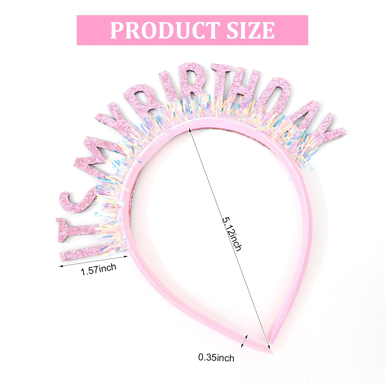 Diadema ajustable rosa de CIEHER para mujeres y niñas