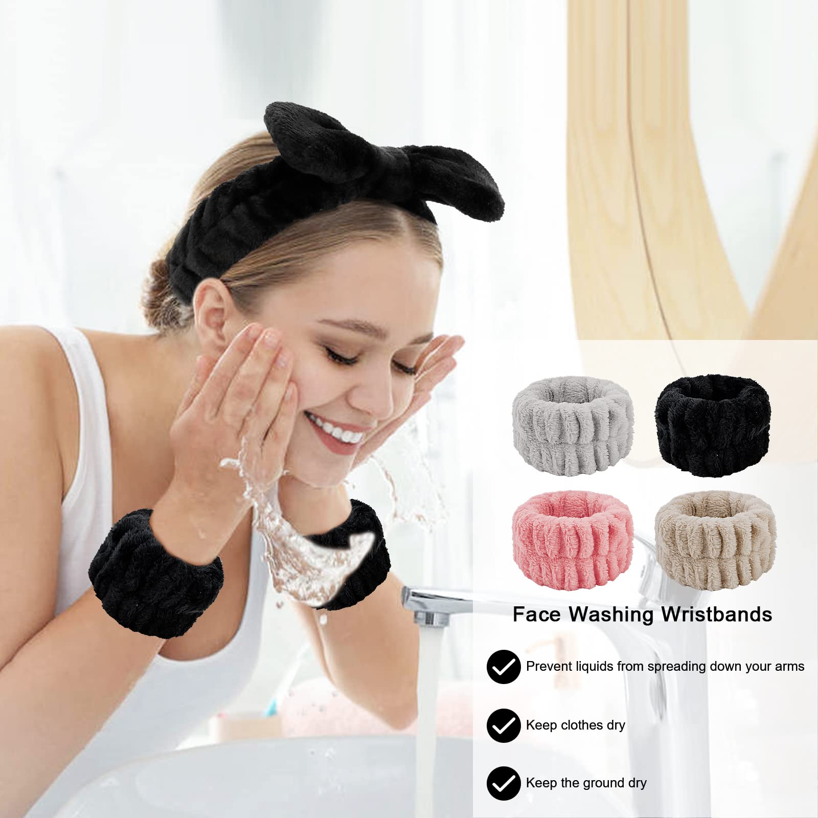 CIEHER pulseras absorbentes evitan goteo durante el cuidado facial