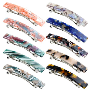 Cinaci horquillas francesas de acetato vintage 75 mm, sujeción duradera para peinados elegantes