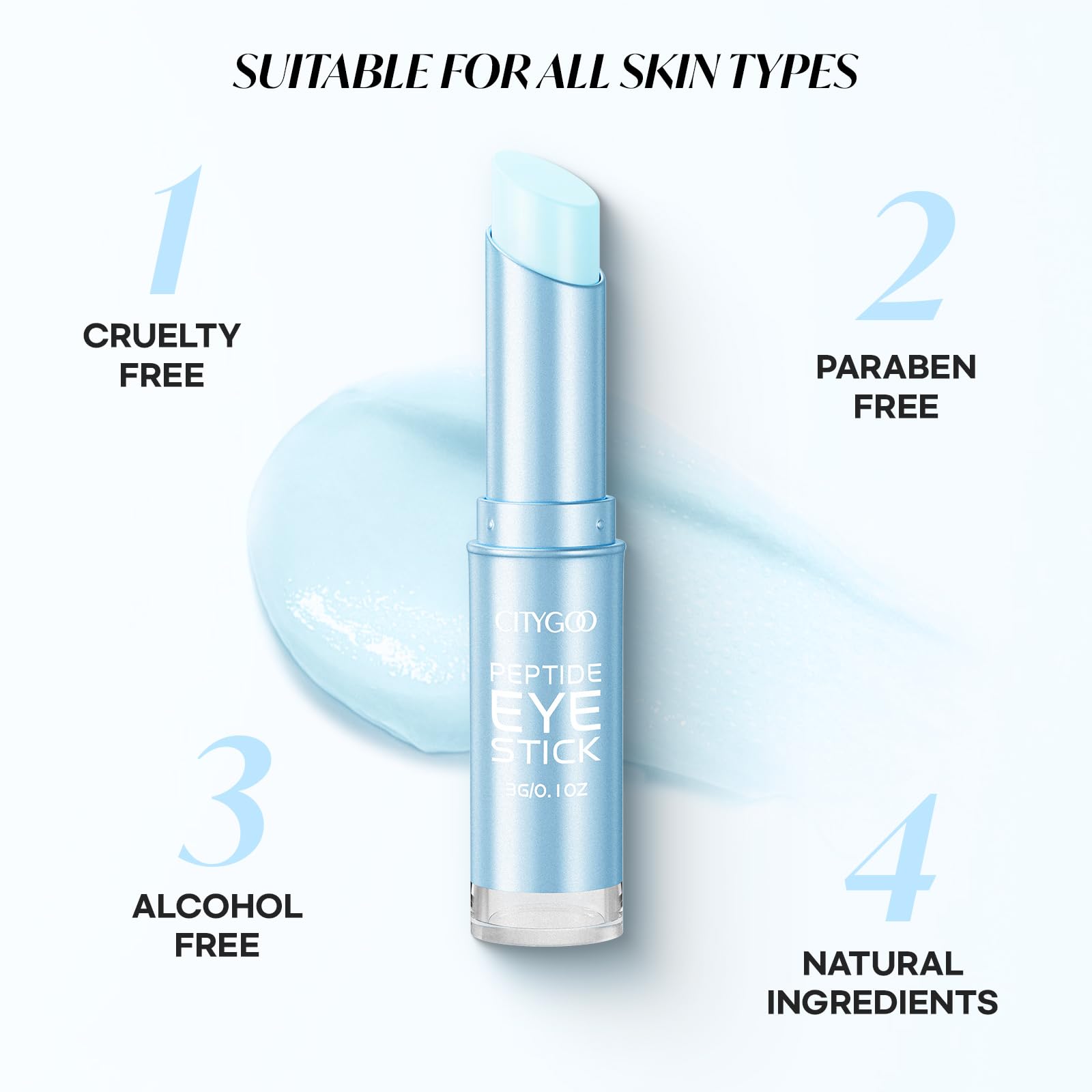 CITYGOO Retinol Eye Stick uso nocturno recomendado para elasticidad de la piel.