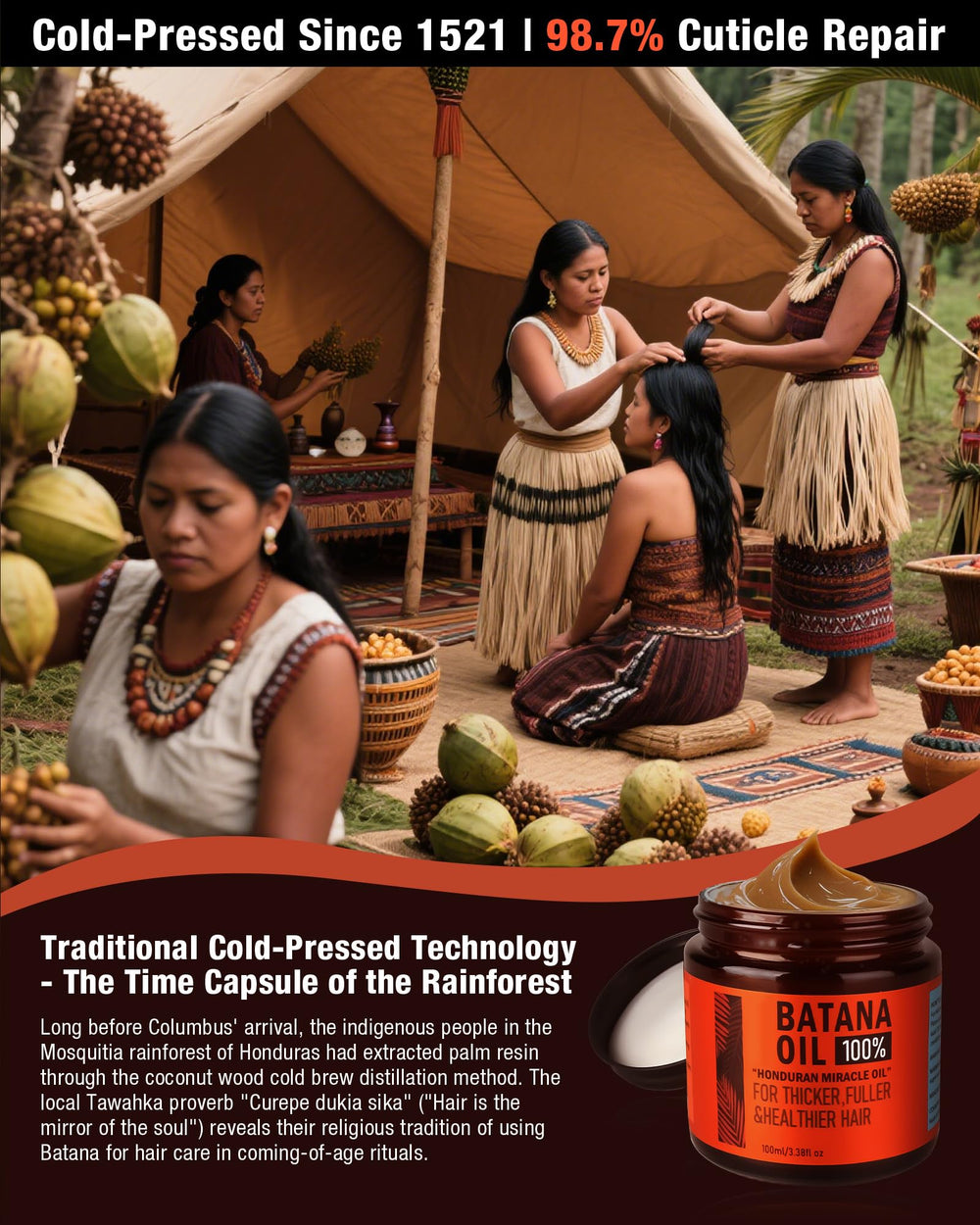 CKOWAJN Batana: aceite para cabello brillo intenso y control de frizz.