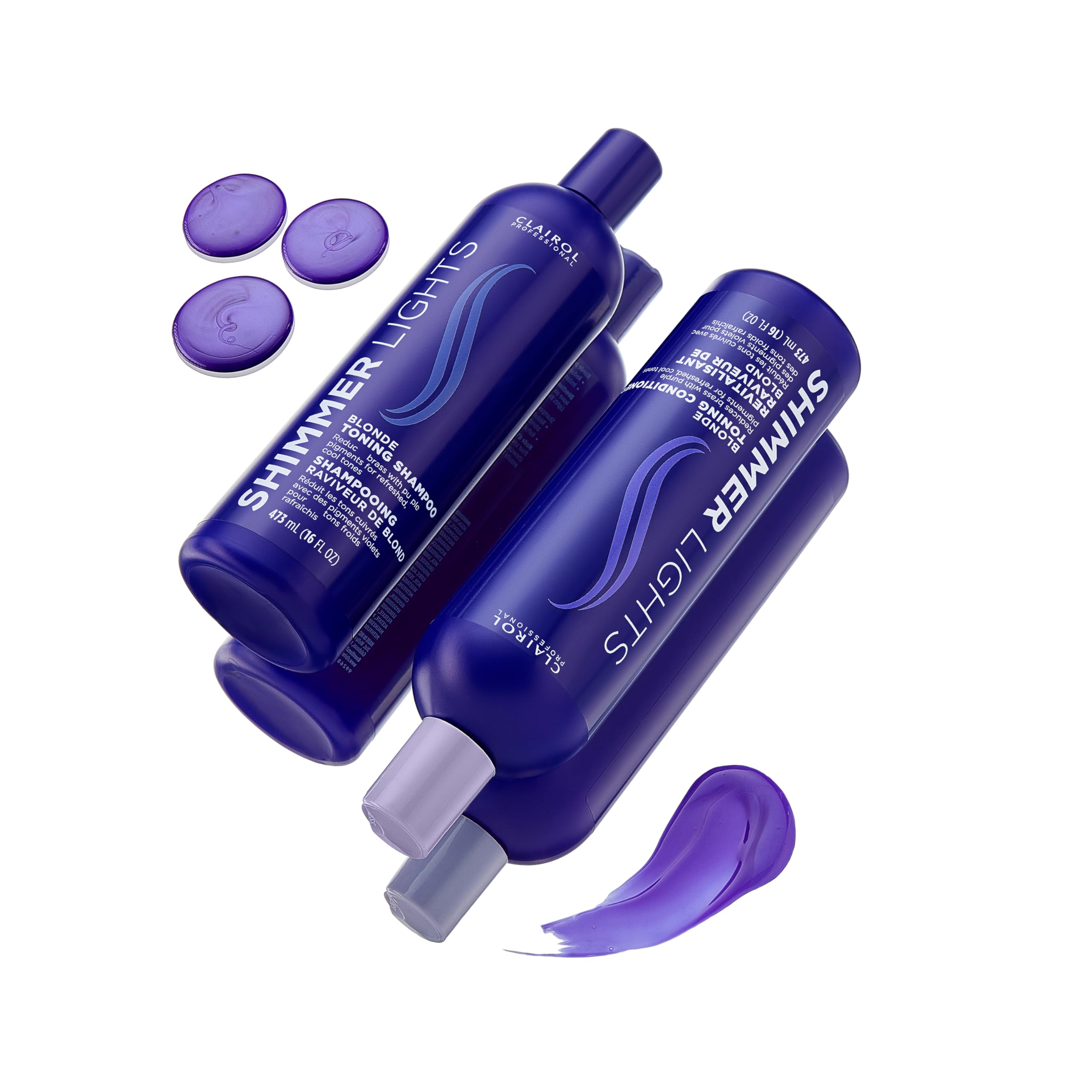Elimina tonos amarillos con Clairol Profesional Purpura.