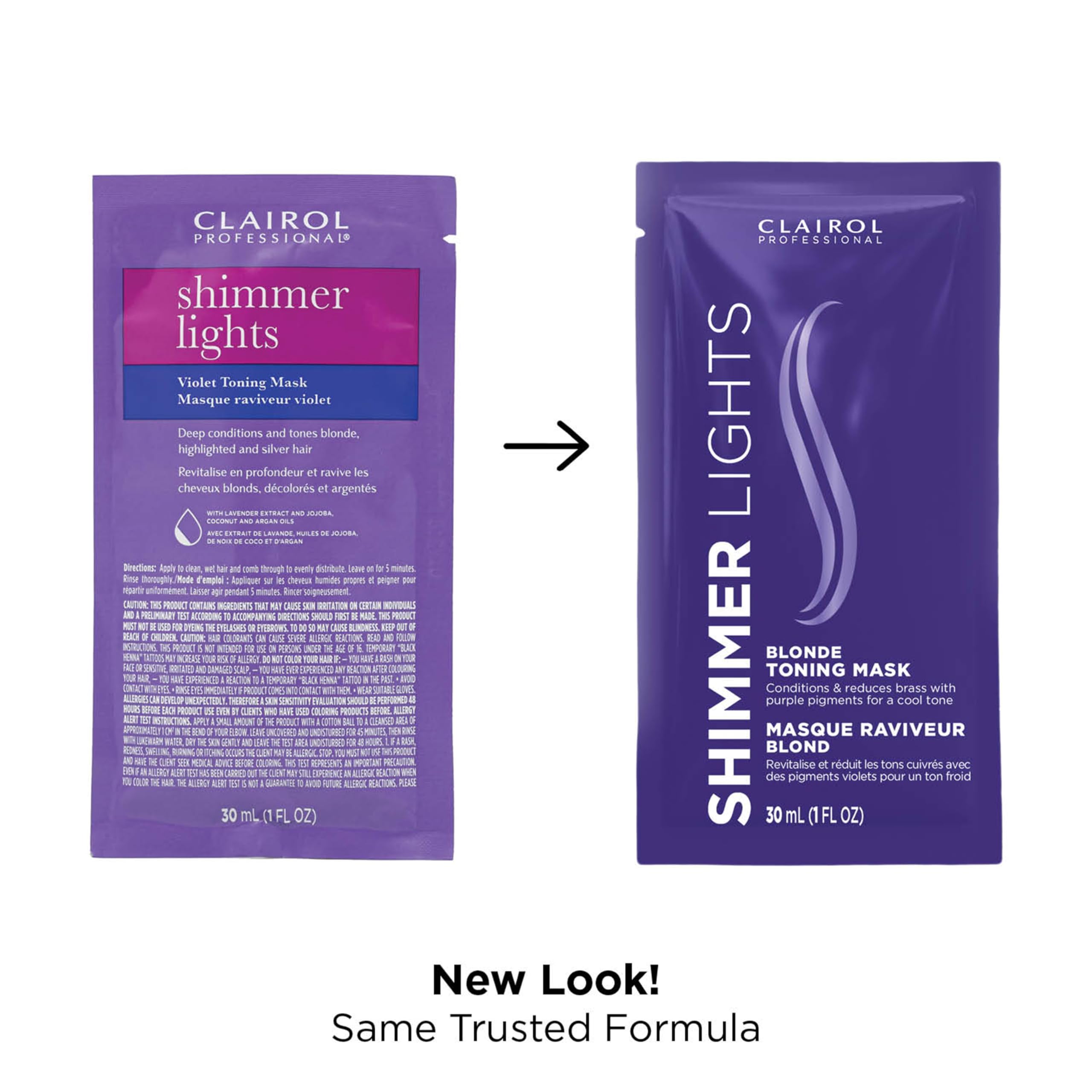 Clairol Professional Shimmer Lights: fórmula con jojoba, coco y argán para cabello suave.