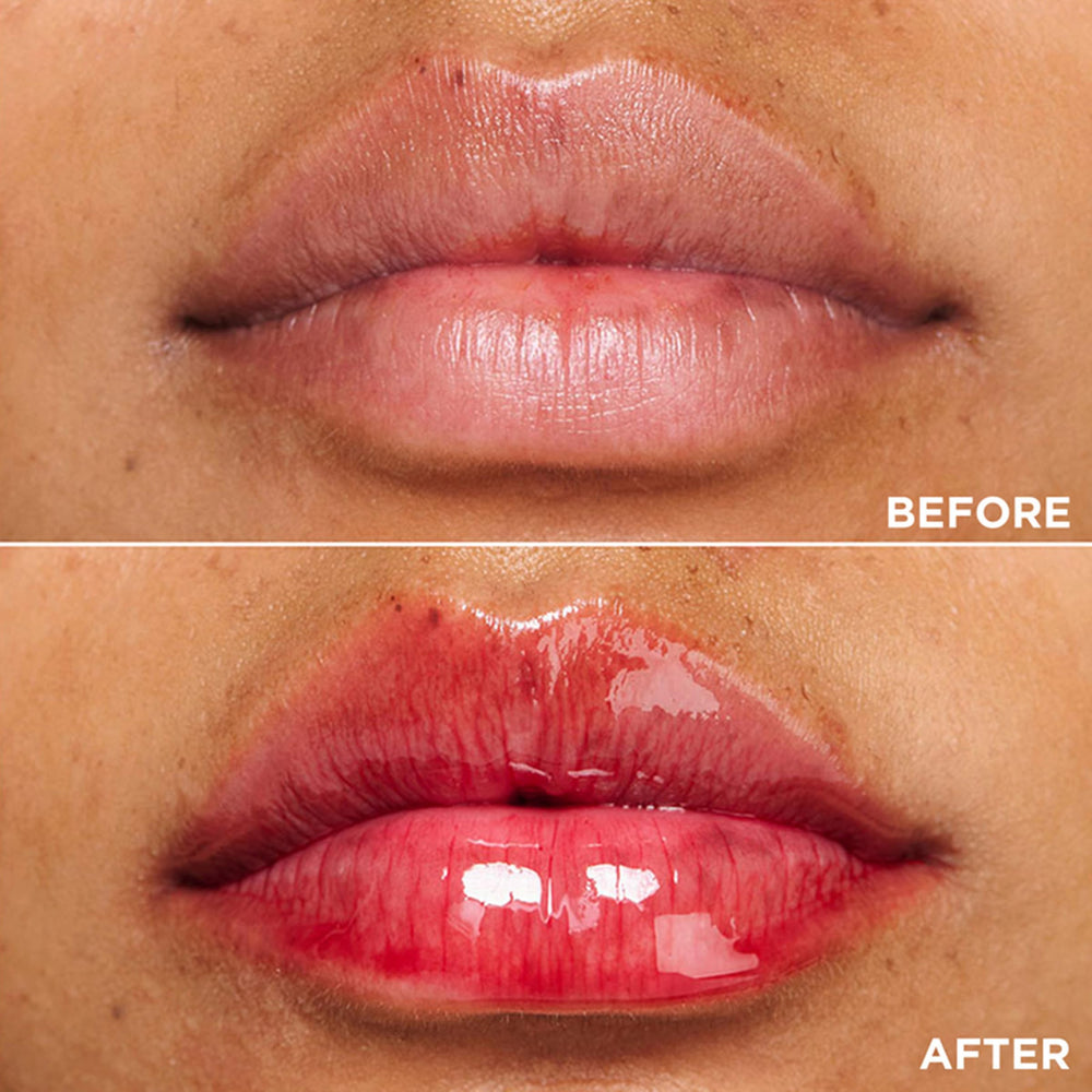 Aceite de labios Clarins con color suave para uso diario.