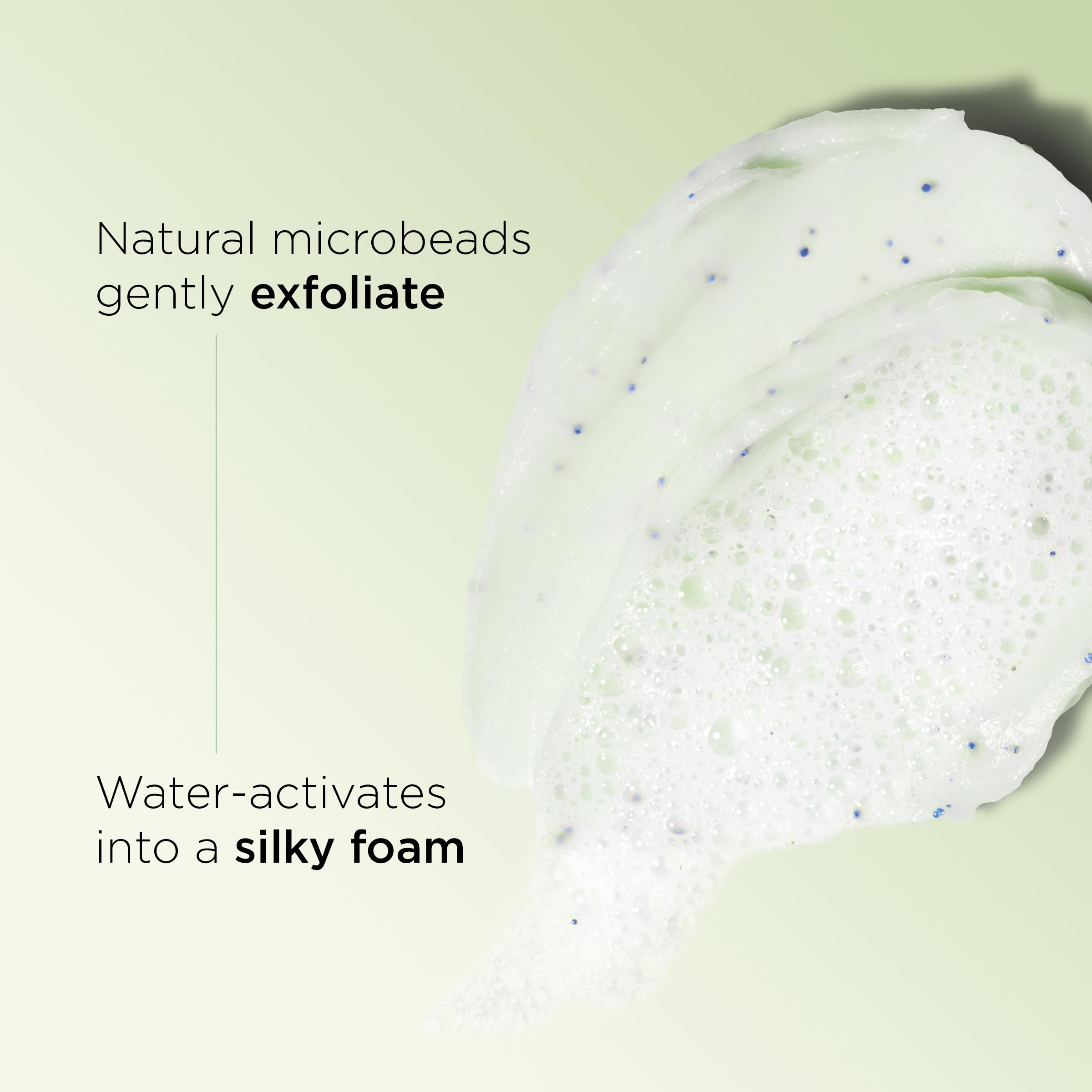 Clarins aplicación diaria con dosis pequeña en rostro y cuello para limpieza suave.
