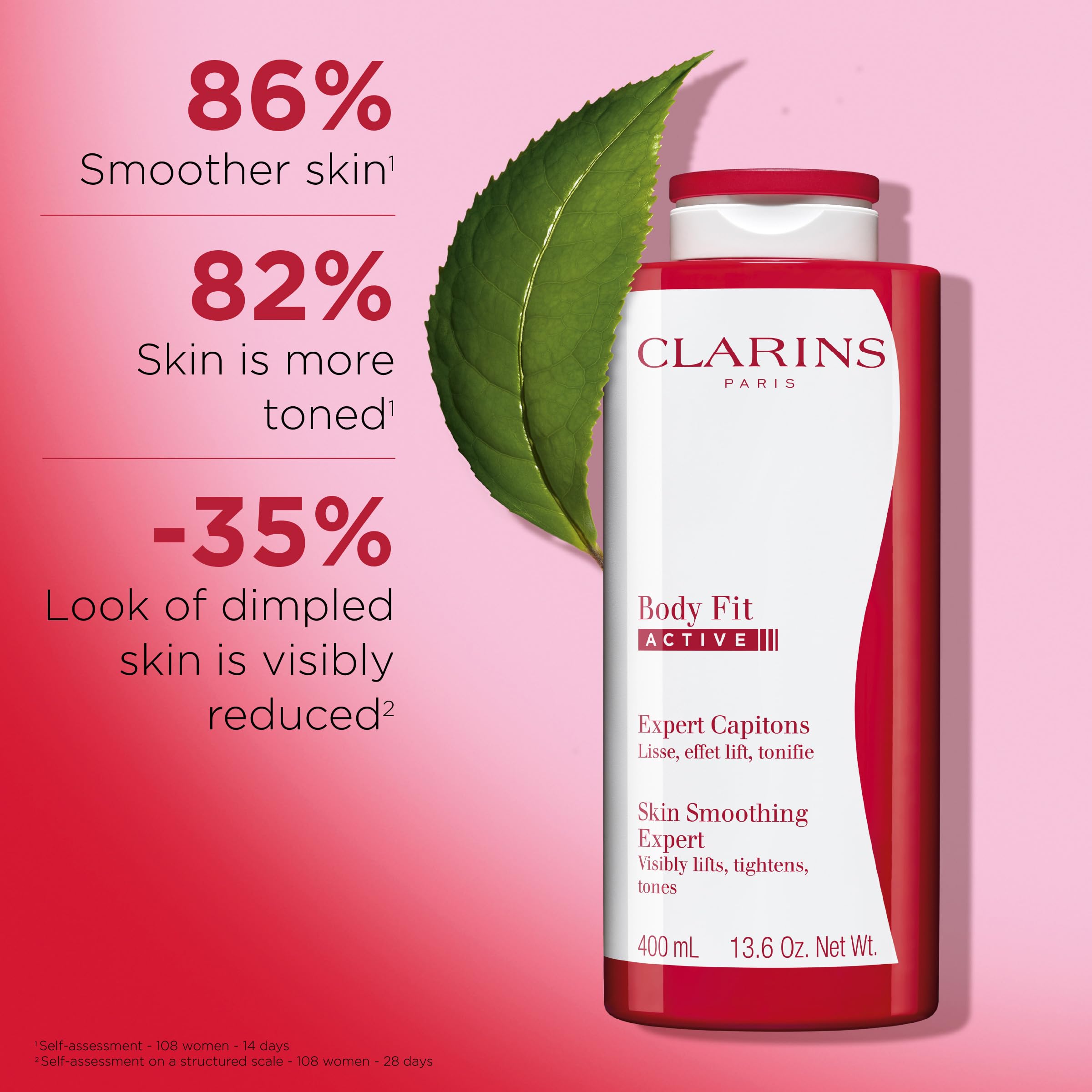 Textura fría del gel-crema Clarins Body Fit ofrece hidratación inmediata.