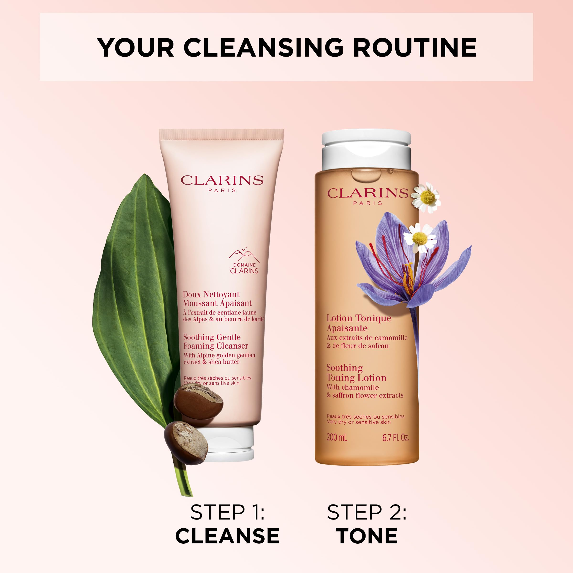 Espuma Clarins para rostro, aplicación diaria