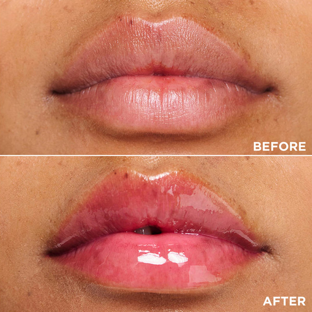 Clarins Lip Comfort Oil, textura de aceite nutritivo para labios.