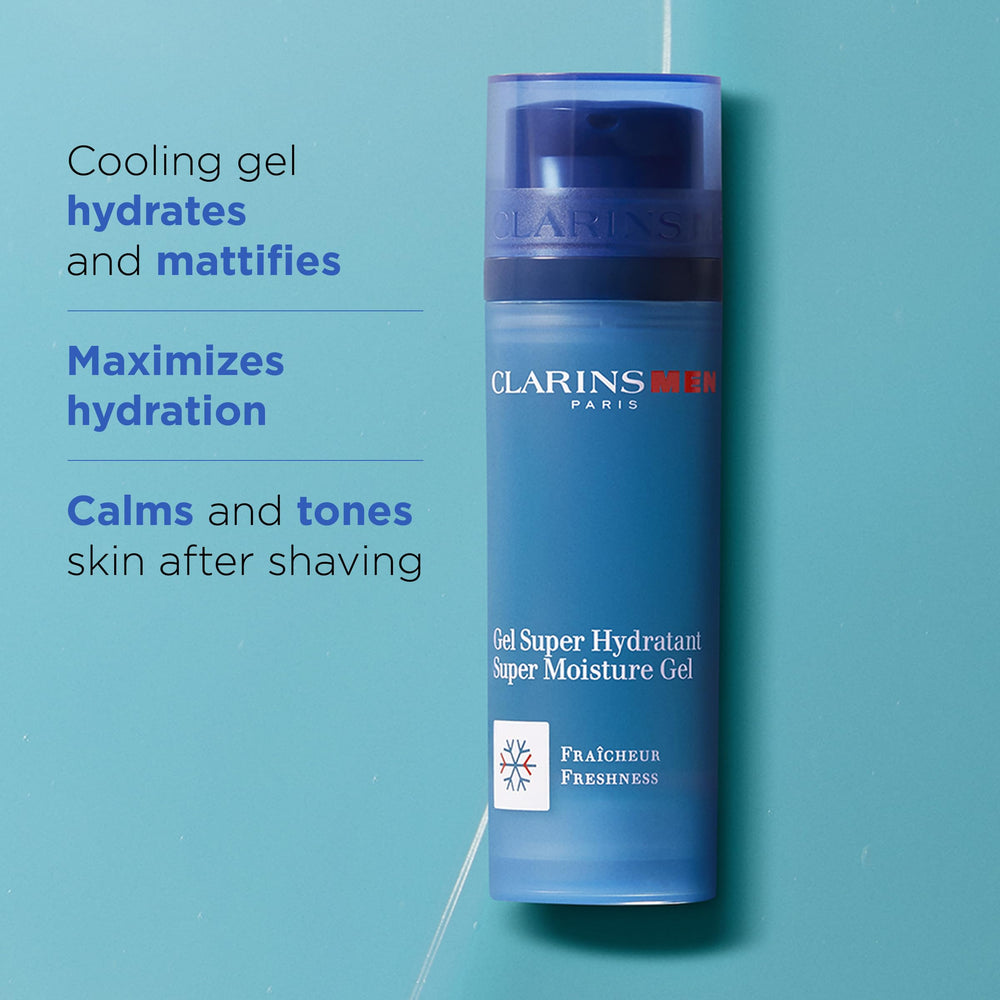 ClarinsMen Gel, textura fresca, uso diario para calmar irritación postafeitado