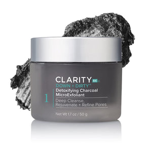 ClarityRx Down + Dirty, botella de limpiador con carbón, ideal para purificar piel grasa