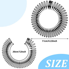 Classicseali diadema circular con dientes marrón para peinados diarios