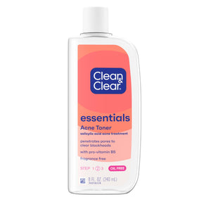 Clean & Clear Essentials Toner: botella sin fragancia para piel sensible, uso diario