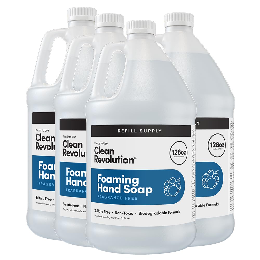 Envase Clean Revolution con espuma cremosa para manos.